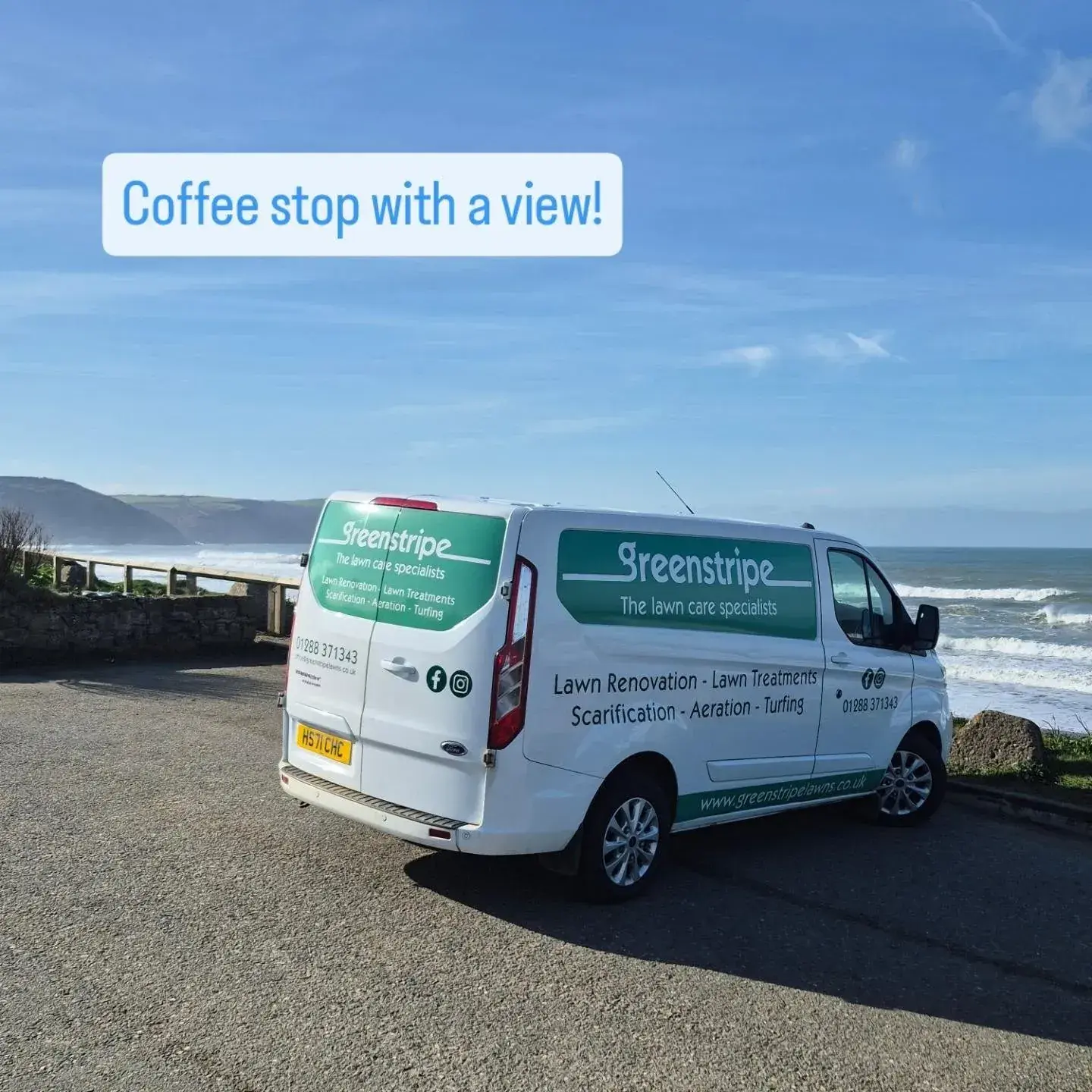 Green Stripe branded van — serving North Cornwall and North Devon